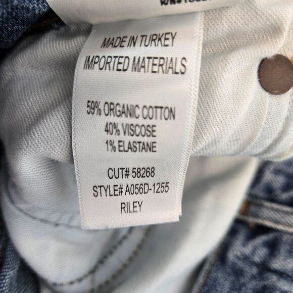 Agolde Riley High Rise Straight Crop Jeans in Frequency Wash Size 30 - Picture 7 of 7